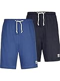 Jan Vanderstorm Herren 2Er Pack Schlafshorts Charle (Kurze Schlafhose) blau 4XL (XXXXL) - 68/70