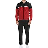 JOHN SMITH Kereko Herren-Trainingsanzug, Farbe: Bordeaux, Schwarz, Referenz: 439557/010, Größe: L