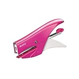 Leitz 55312023 Heftzange (Inkl. 1000 P2 Heftklammern Nr. 10) metallic pink