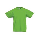 Fruit of the Loom Kinder Original Kurzarm T-Shirt (5-6 Jahre) (Limette)