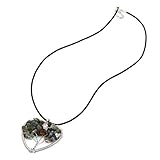 #N/D Charmante Damen-Halskette für Frauen, Schneeflocke, elegante Herzform, Diamant, schöner Modeschmuck, Herzform, Geschenk fü