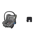 Maxi-Cosi Citi Babyschale, federleichter Baby-Autositz Gruppe 0+ (0-13 kg), nutzbar ab der Geburt bis ca. 12 Monate, Concrete Grey (grau) + Maxi-Cosi e-Safety