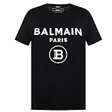 Balmain TH11601 I245 0PA 0PA Herren T-Shirt Schw