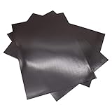 Magnetische Klebefolie/Magnetafel 3 Stück Magnetfolie Selbstklebende A4 Magnetplättchen Schwarz Magnetbogen individuell zuschneidbar für Postkarten, Tafeln &