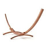 Ampel 24 MotionXperts Outdoor Hängemattengestell 400 cm, Holz sibirische Lärche wetterfest, Gestell Bermuda braun ohne Häng