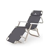 ZSPBO Möbel DREI Verwendet Zero Gravity Stuhl Einstellbare Faltungslounge Recliner für Terrasse Outdoard Beach Pool W/Cup-Halter, 300-lb-Gewichtskapazität Stühle (Color : Grau)