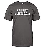 Call of Duty Black Ops Cold War T-Shirt COD MW Top Tee (Large, Charcoal Grey)