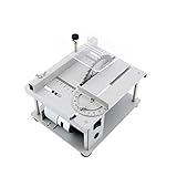 Kstyhome 150W Multifunktionale Tischkreissäge Mini Desktop-Sägeschneider Elektrische Schneidemaschine mit Sägeblatt Winkeleinstellung mit einstellbarer Geschwindigkeit 40 mm S