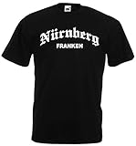 Nürnberg Herren T-Shirt Meine Heimat Shirtschwarz-Weiss-L