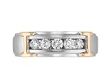 Addamas Herren - Platin 950 Platin Leicht Getöntes Weiß/Crystal (J)