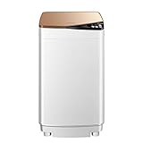 Generic Waschmaschinen Kleine Waschmaschine für kleine Haushaltswaschmaschinen, vollautomatisches Waschen und Trocknen, Waschkapazität beträgt 4,2 kg (Color : Gold)