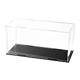 WANLIAN Transparente Acryl-Vitrine zum Zusammenbauen, für die Arbeitsplatte, würfelförmiger Organizer,Ständer, staubdicht, für Action-Figuren,Spielzeug,Sammlerstücke (10x4x6 Zoll; 250 x 100 x 145 mm)