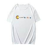 T Shirt Damen Basic Sommer Oberteile Katze Druck Rundhals Kurzarm Lustiges Tee Tops Tshirts Schönes Lässige Mode Sommershirt Tunika Bluse Shirt Streetwear für Teenager Mädchen Frauen IFOUNDYOU