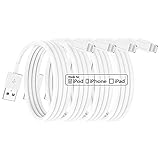 4 Pack Apple MFi Zertifiziertes iPhone Ladekabel Kurz 1m, Lightning auf USB Kabel 1m Weiß Schnellladekabel für Apple iPhone12/12mini/iPhone 11/11 Pro/11 Pro Max/X/XS/XR/XS Max /8/8 Plus iPad Airp