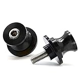 Ständeraufnahme Bobbins Spool Racingadapter Schwingenschutz Montageständer Universal Aluminium 2 stücke 8 mm Motorrad Schwinge Sliders Spulen Schwinge Ständer Schraube Schwarz für Alle J