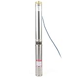 Futchoy Tiefbrunnenpumpe bis 4000L/H / 9000L/H 4 Zoll Brunnenpumpe aus Rostfreiem Edelstahl 1.1KW / 0.75KW Tauchdruckpumpe (1.1kw 9000L/H)