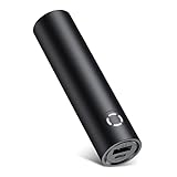 Mini Powerbank EnergyCell 5000mAh Kompakter Slim Externer Akku mit 2,4A Output, Kleines, Leichtes und Tragbares Ladegerät für iPhone, Huawei, Samsung, Xiaomi und Andere Smartphones-Schw