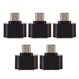 5 x Ladegerät-Adapter zum Laden von Datenübertragung, 2-in-1 Micro-USB auf USB-Buchse, Konverter für Handy, Computer, Zubehör, Zubehör,