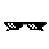 Fliyeong Premium Qualität Lustiges Spielzeug für Kinder, Thug Life Brille 8 Bit Pixel Deal Mit IT Sonnenbrillen Unisex Sonnenbrillen Spielzeug B