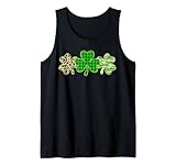 Drei Leopard und Plaid Shamrock St Patricks Day Herren Tank Top