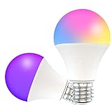 JINGQII Smart WiFi Glühbirne, 15W RGB CW Farbwechsel, 2er Pack dimmbare LED Glühbirne Funktioniert mit Alexa und Google Home für Partydekoration Smart H