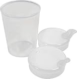 Medi-Inn Schnabelbecher 250 ml Praktisches Set: 5 Unterteile mit 10 Deckeln (5 x mit Öffnung 12 x 10 mm u. 5 x mit Öffnung 4 x 4 mm) | transp