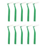 Healifty 10 Stücke Zahnbürsten L- Förmige Interdentalbürsten Zahnstocher für Zwischen Zähne Und Zahnfleischbürste Micro Dick Cleaner Plaque- Entfernung 0. 8M