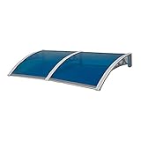 Vordach für Haustür Außenabdeckung Tür-Fenster-Garten-Überdachung Veranda Markise Regen Shelter,Aluminium Außenpatio Canopy,Stumm Fenster Shed,Ausdauer PC Board (Color : A, Size : 60 * 120cm)