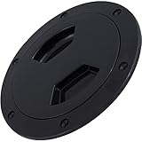 OPIOL QUALITY® Inspektionsdeckel 146mm aus Kunststoff (1 Stück) Schwarz Deck Marine Revisionsdeckel Inspektionsluke Lukendeckel Inspektionsklappe Boot Zugangsklappe R