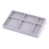 DEWTOP Schmuckkästen Mode Schublade Samt Schmuck Aufbewahrungsablage Ring Armband Geschenkbox Jewlery Organizer Ohrring Halter Schmuck Anzeigen Fall Schmuckkästchen (Color : Gray 6)