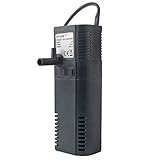 everfarel Aquariumfilter Innenfilter Innen Filter Pumpe mit Spray Stange für Fischtank 300L/450L/H, 2W/6W (300L/H 2W)