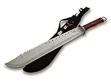 KOSxBO® Machete groß 700 mm inklusive Wurfmesser im klassischen Asiatischen Design - Ninja - Zombie Dead - Hunter - Kampfsp