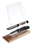 Universeller Messerständer für 5 Messer I Display Acryl/Eiche Massivholz I Erhältlich in Zw
