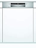 Bosch SMI4HDS52E Serie 4 Smarter Geschirrspüler integriert, 60 cm breit, Besteckorb, Dritter Korb, Made in Germany, Silence Programm besonders leise, Extra Trocknen auf Knopfdruck