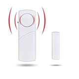 JOMSK Alarmsystem 5-Satz-Magnet Tür/Fenster Alarm Funk-Sicherheits-Sensor-Alarmanlage-System Eintrag Warnning Detector (Color : White, Size : 5 Pack)