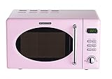 Wolkenstein Retro/Nostalgie Stand Mikrowelle WMW720 SP - Pink - 700 Watt - 20 Liter - Auftaufunk