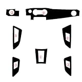Wcnsxs Auto Styling Zubehör Innen Zentrales Bedienfeld Türgriff 3D 5D Kohlefaser Aufkleber Abziehbilder, Für Benz GLK260/300 2013-2016