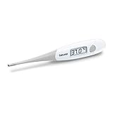 Beurer FT 13 Wasserdichtes Flexibles Digitales Thermometer mit Optischer und Akustischer Fieberwarnung, Komfortable Fiebermessung für Babys, Kinder und Erw