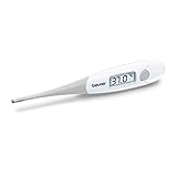 Beurer FT 13 Wasserdichtes Flexibles Digitales Thermometer mit Optischer und Akustischer Fieberwarnung, Komfortable Fiebermessung für Babys, Kinder und Erw