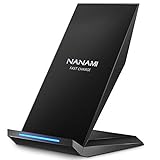 NANAMI Fast Wireless Charger,Induktive Ladestation für iPhone 13 12 pro 12 11 XS Max XR X 8 Plus,kabelloses Ladegerät Qi Charger Handy ladestation Schnell für Samsung Galaxy S21 S20 S10 S9 S8+ Note 20