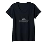 Damen Jena Koordinaten Geschenk T-Shirt mit V