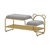 GGFHH Schuhbank, Schuhregal mit Sitzfläche, Sitzbank mit Stauraum und gepolsterter Sitzkissen, Schuhschrank für Flur Garderobe platzsparend Leicht zusammenzubauen 60x32x45