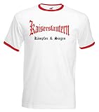 Kaiserslautern Herren Retro Shirt kämpfen und Siegen Ultras Shirt Weiss XL