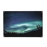 artboxONE Metall-Poster 20x30 cm Natur Hipsternordlicht von Künstler Sebastian W