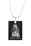 ArtDog Ltd. Spinone Italiano, Hund Kristall Anhänger, Silver Halskette 925, hohe Q