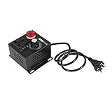 DARKNESS Ac220V 4000W Scr Elektronischer Spannungsregler Temperatur Motor LüFter Drehzahlregler Dimmer Elektrowerkzeug Einstellbar, Eu-Steck
