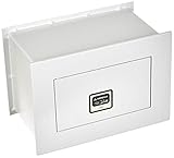 ARREGUI 271300 Wandtresor, 5 mm dick, Schlüsselschloss, 18x26x15 cm, 4L, hellg