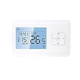 Queenser Smartes Thermostat WiFi Smarter Heizkörperthermostat APP-Steuerung Konstanter Temperaturregler für den Innenbereich Digitaler programmierbarer Thermostat Frostschutz-LCD-Display
