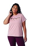 Champion Damen Plus Classic Graphic Tee T-Shirt, Rosa Beige, XX-Larg