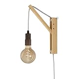 Flairlux Wandhalterung für Pendelleuchten wie Textilkabel mit Fassung, Stecker und S